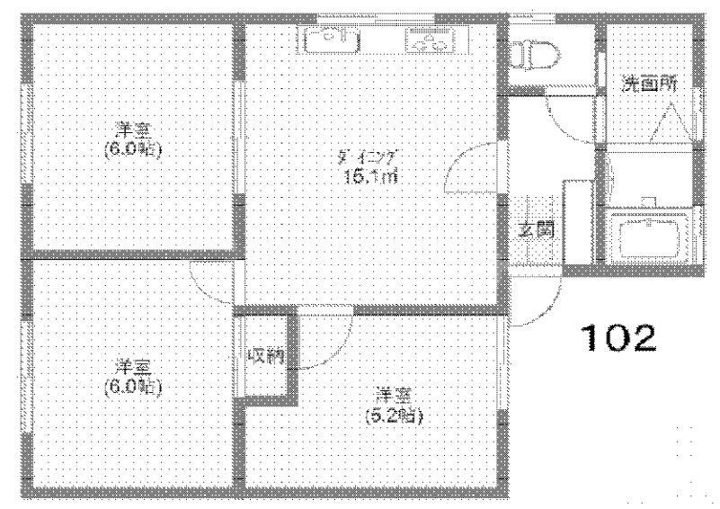 足立区栗原のアパートの間取り