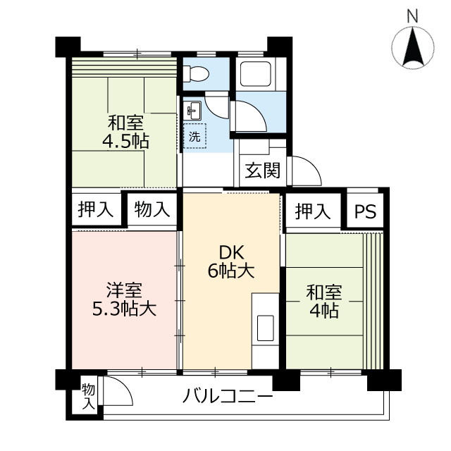 ＵＲ徳力の間取り