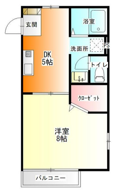 横浜市旭区鶴ケ峰本町のアパートの間取り