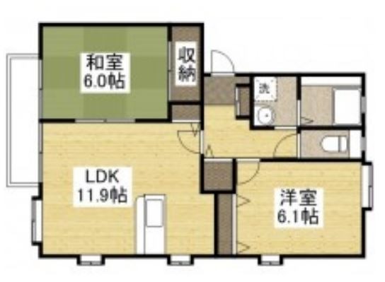 倉敷市水島相生町のマンションの間取り