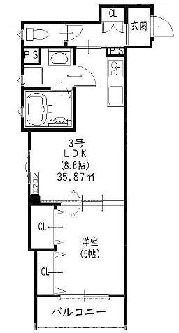 クリエオーレ郡津Iの間取り