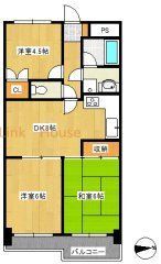 江戸川区中葛西のマンションの間取り