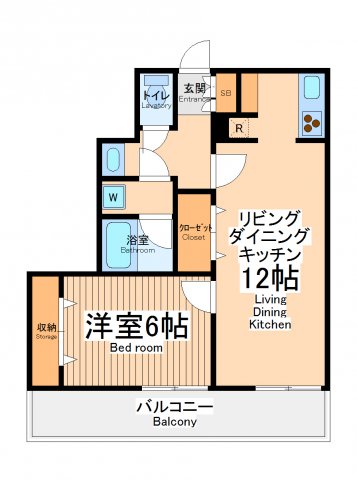 東京都府中市浅間町３（マンション）の賃貸物件の間取り