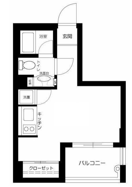 新宿区市谷台町のマンションの間取り