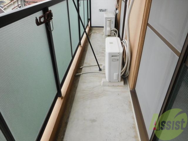 バルコニー　洗濯物がたくさん干せます