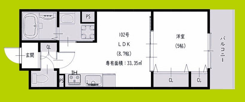 クリエオーレ新堂IIの間取り写真