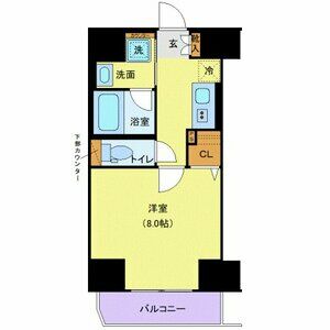 東京メトロ銀座線 稲荷町駅 徒歩4分 13階建 築7年の間取り写真