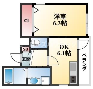 阪急宝塚線 豊中駅 徒歩8分 3階建 築11年の間取り写真