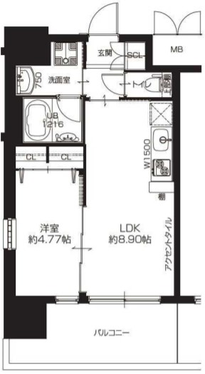 【東大阪市足代北のマンションの間取り】