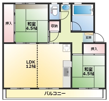 所沢市大字山口のマンションの間取り