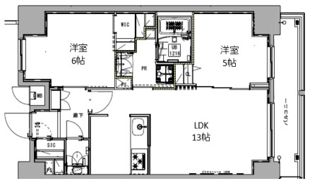 北区王子のマンションの間取り