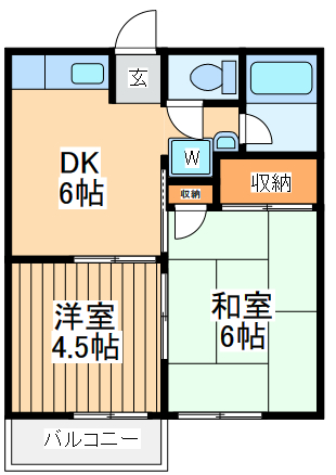 神奈川県相模原市中央区上溝５（アパート）の賃貸物件の間取り