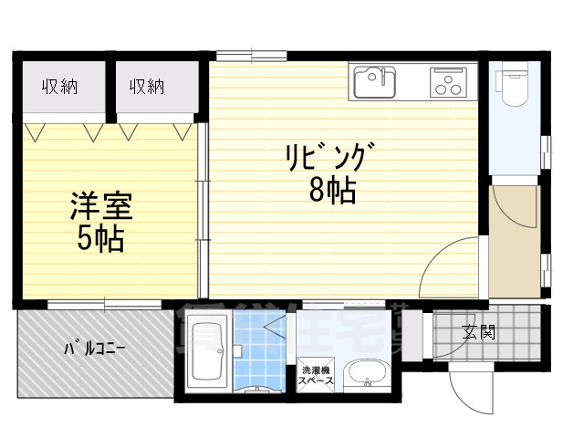 大和高田市日之出東本町のアパートの間取り