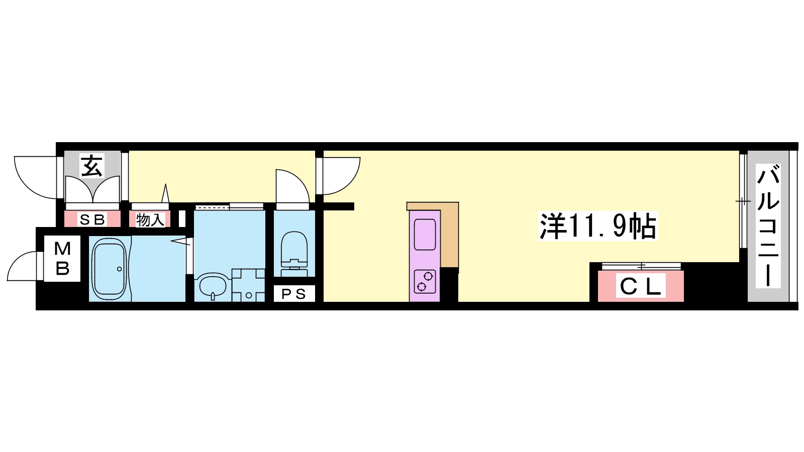 姫路市龍野町のマンションの間取り