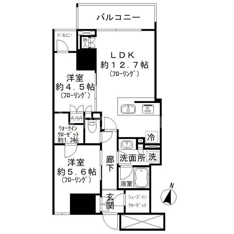 【さいたま市大宮区桜木町のマンションの間取り】