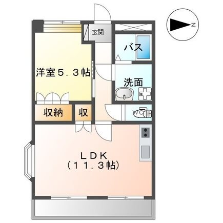 指宿市十町のアパートの間取り