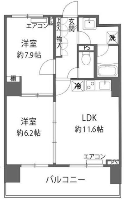 ベェルヴェル稲城の間取り