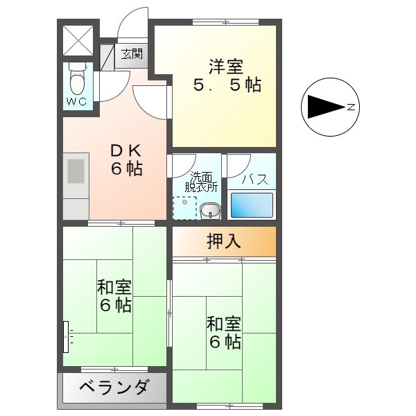 上田市長瀬のマンションの間取り