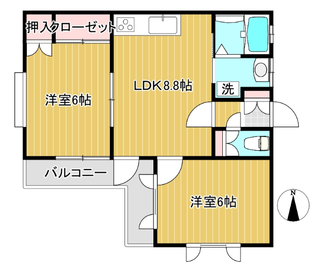 西大泉５丁目貸室の間取り