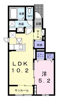 高松市木太町のアパートの間取り