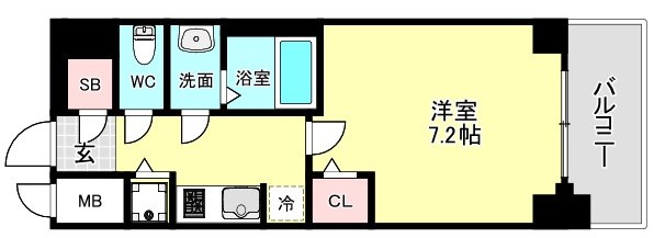 ＬＡＶ心斎橋ＷＥＳＴの間取り