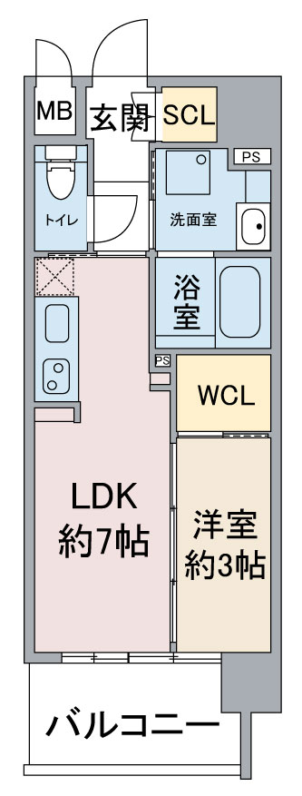 【スリーアイランドタワー桜山の間取り】