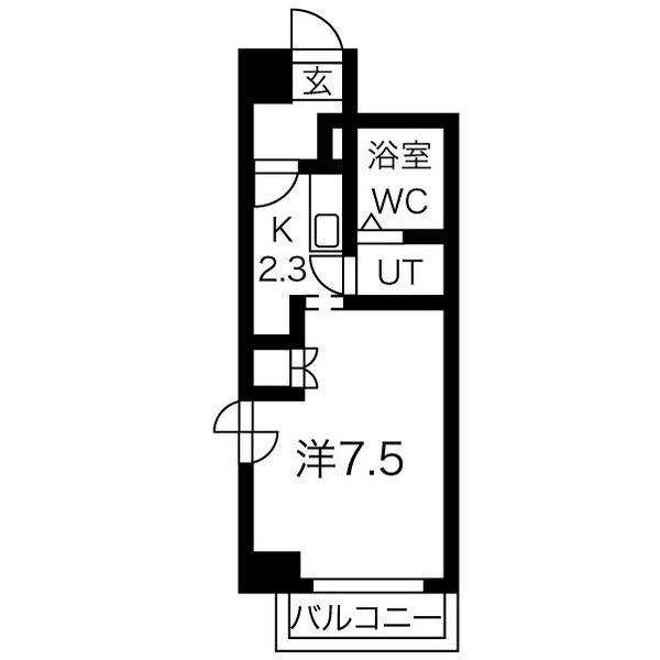 札幌市中央区大通西のマンションの間取り