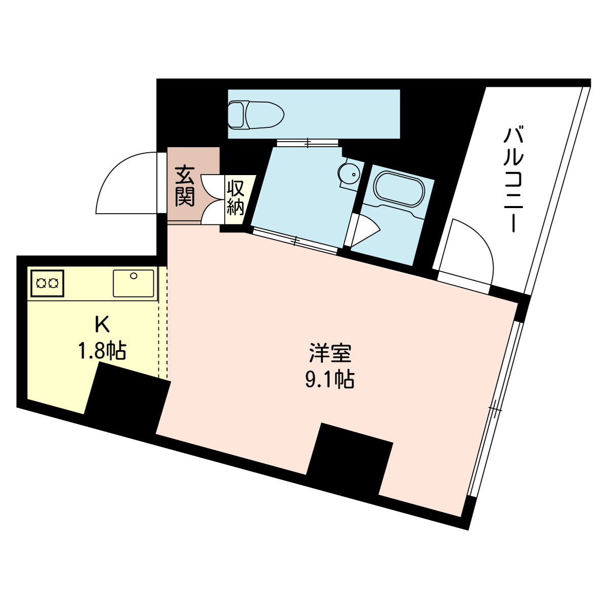 エスティメゾン板橋C6の間取り