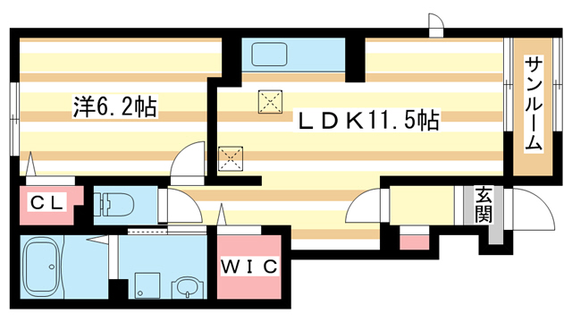 大和郡山市小泉町のアパートの間取り