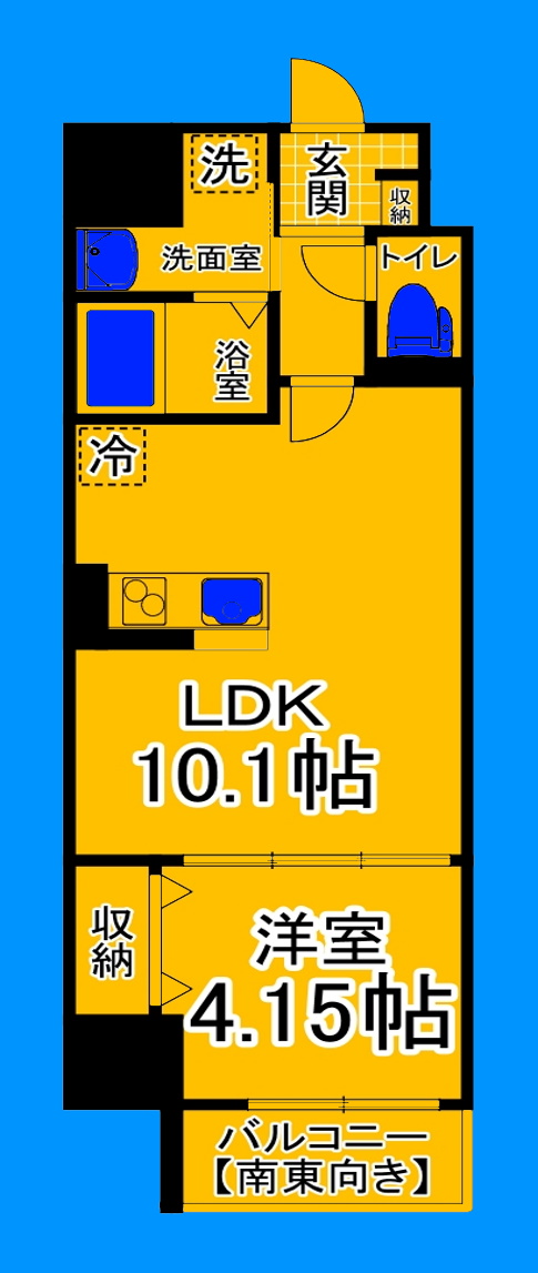 堺市堺区甲斐町東のマンションの間取り