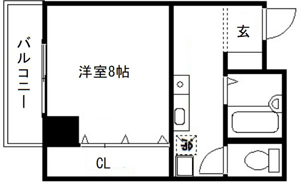 京都市中京区壬生賀陽御所町のマンションの間取り