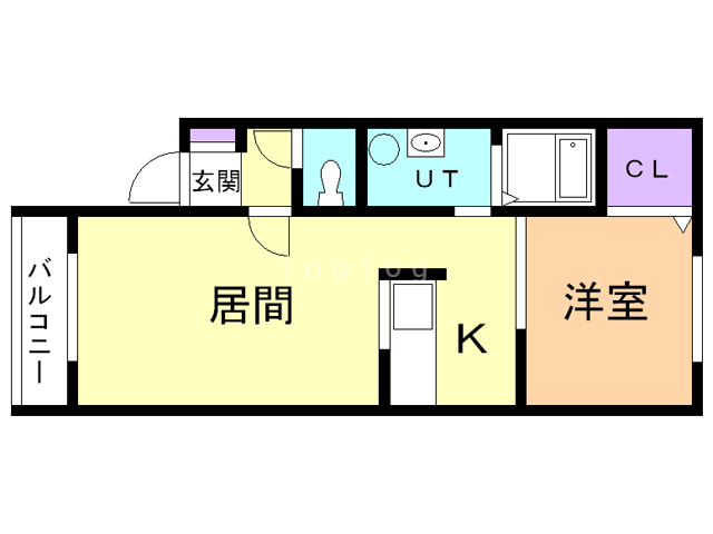 帯広市西八条南のアパートの間取り