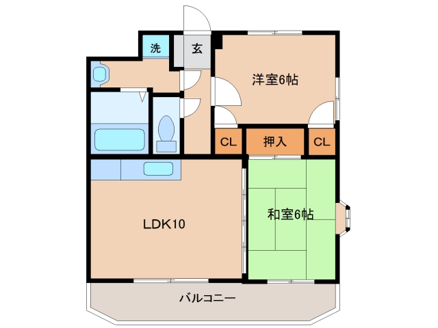 熊本市中央区平成のマンションの間取り