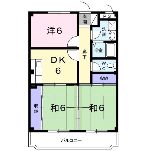 豊川市赤坂町のマンションの間取り