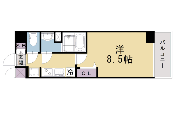 京都市伏見区深草西浦町５丁目のマンションの間取り