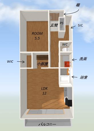 ツダフラットの間取り