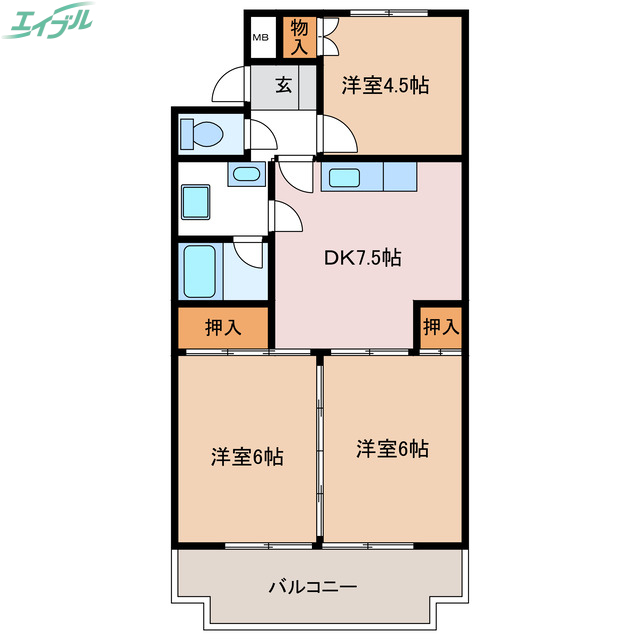 グリーンハイツ倉田山の間取り