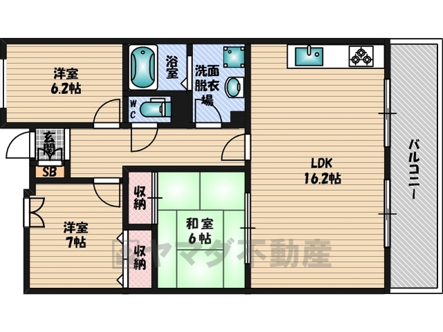 吹田市千里山西のマンションの間取り