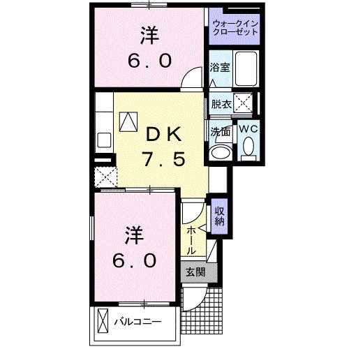 ドミールたかくらIII Bの間取り