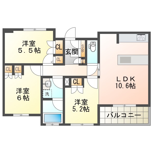 【サクラメント山電天満駅前の間取り】