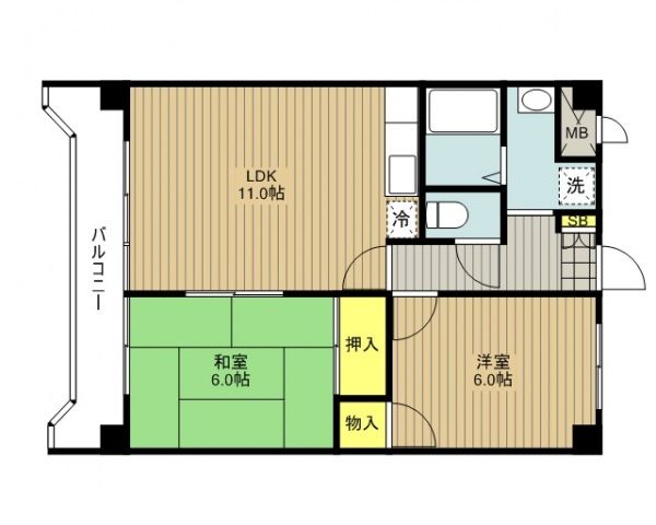 さいたま市桜区大字下大久保のマンションの間取り