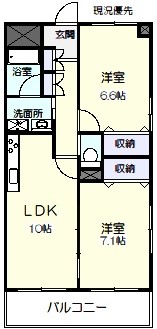 ＳＵＮＳＨＩＮＥ　ＫＡＳＵＧＡの間取り