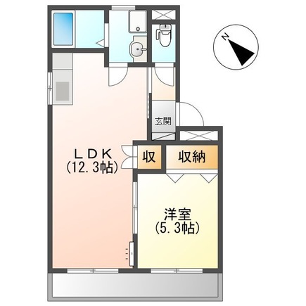 豊川市川花町のアパートの間取り