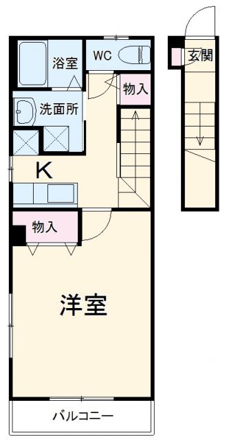 豊田市住吉町のアパートの間取り