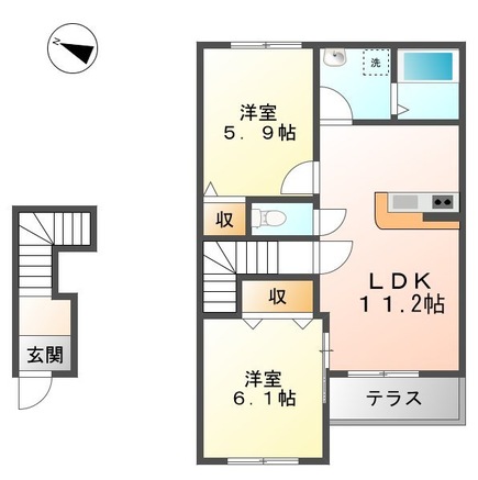 Casa美輪　Iの間取り