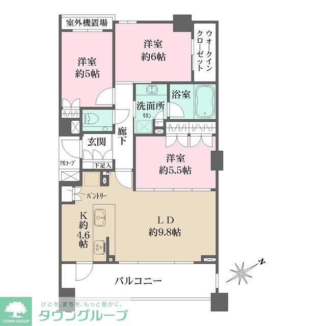 品川区西五反田のマンションの間取り