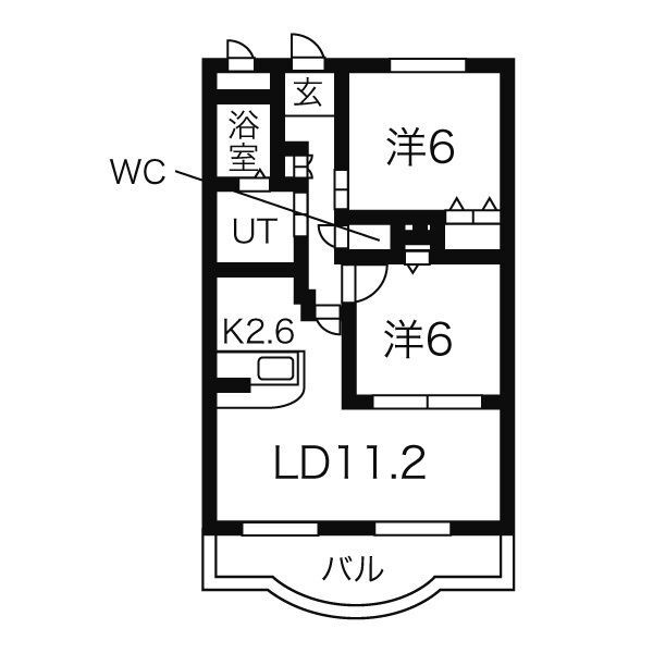 知多郡東浦町大字生路のマンションの間取り