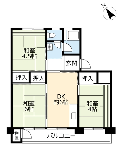 ＵＲ徳力の間取り