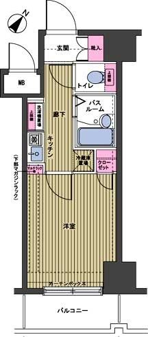 【中央区日本橋大伝馬町のマンションの間取り】