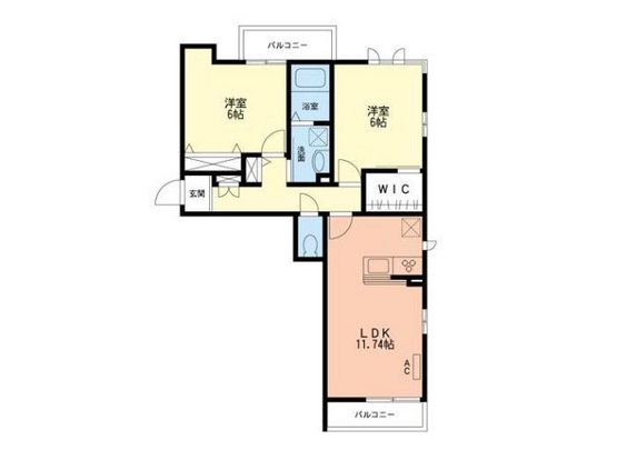 茅ヶ崎市中島のマンションの間取り